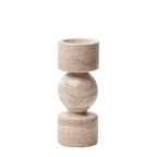 New Chinese Style Yellow Travertine Candle Holder - Elegant Home Decor for Living Room, Coffee Table, Dining Table & Model House