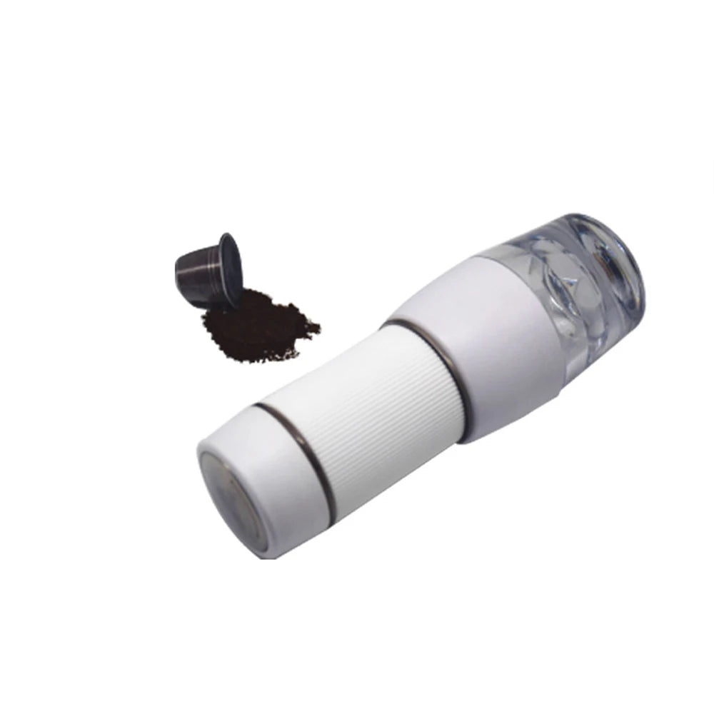 Portable Mini Hand Pressure Coffee Machine Espresso Coffee Maker Capsule Ground Coffee Brewer Portable for Travel and Picnic