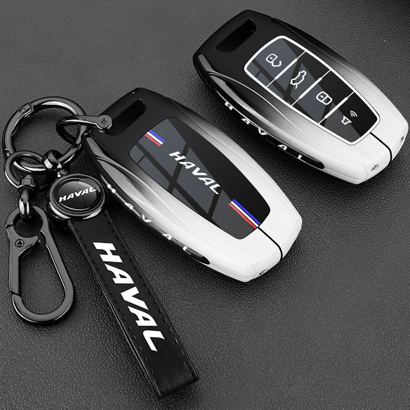 Leather Car Key Case Cover for Great Wall Haval H6 2024 H9 2024 H2 M6 Cool Dog Plus Owl Dragon MAX F7 F7X F7H H8 H3 Accessories