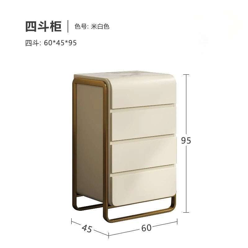 Light luxury modern simple fashion custom high end marble drawer cabinet 3 4 5 6 drawers Dresser home furniture Storage locker
