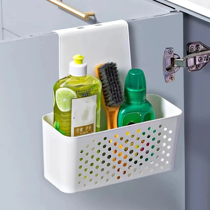 Kitchen Cabinet Door Interior Storage Shelf And Box, Hanging Hook Behind The Door, Kitchen Cabinet Door Basket Shelf Baskets