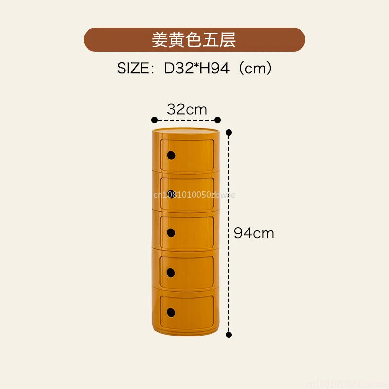 Nightstands Modular Bedside Table Round Large-capacity Storage Bedside Small Cabinet Bedroom Simple Storage Narrow Side Cabinet