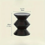 Chic Shoe Changing Stool, Elegant Hourglass Shaped Round Stool Perfect for Living Room & Bedroom - Available in White/Black