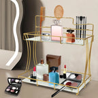 3 Tier Dresser/Bathroom Organizer Countertop Perfume Makeup Organizer Skincare Cosmetics Storage Display Rack, Vanity Tray Dress
