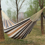 Red Canvas, single, double hammock outdoor camping indoor children's swing thickened striped camping hammock