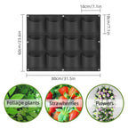 49 Pockets Hanging Planter Bags, Hanging Vertical Wall Mounted Plant Planting Grow Bags, Herb Garden Planter Outdoor Indoor Grow