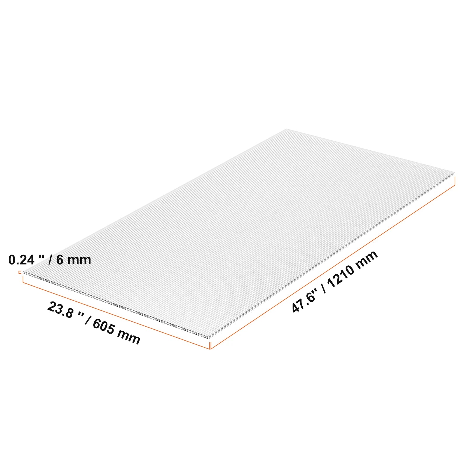 VEVOR Polycarbonate Greenhouse Panels Roof Panels Sheets, Waterproof UV Protected Corrugated Resistance for Greenhouse/Garden