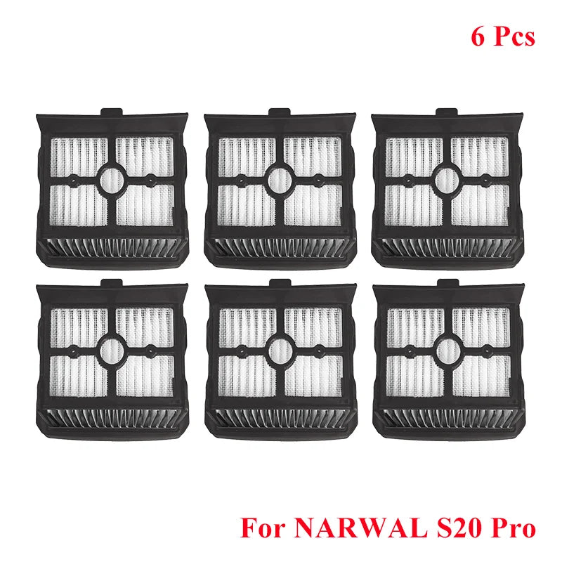 For Narwal S20 Pro Cordless Vacuum Cleaner Spare Parts Main Side Brush Hepa Filter Mop Pad Dust Bag Replacement Accessories