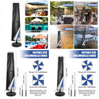 Waterproof Parasol Cover with Rod Cantilever Parasol Protective Cover Snowproof UV-Anti Wind/Weatherproof Umbrella Covers