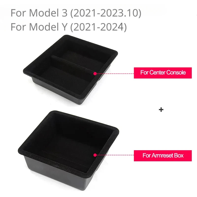 Central Control Storage Box for Tesla Model 3/Y/3+ Modely Juniper Center Console Organizer Tray Armrest Cubby Drawer Accessories
