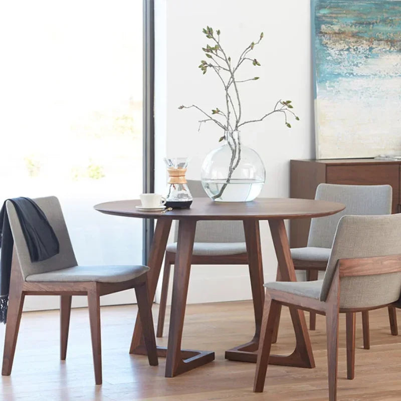 Nordic Round Table Solid Wood Table Family Small  Living Room Simple Modern Dining Table Furniture Dining Round muebles