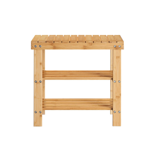 SoBuy FSR02-K shoe rack Bench Shoe Bench made of high quality bamboo with 2 years warranty B50cm