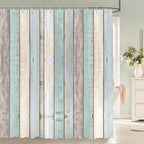3D Retro Old Wood Pattern Shower Curtains Europe and America Style Printed Bath Curtain Waterproof Bathroom Shower Curtain