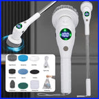 8-in-1 Multifunctional Electric Cleaning Brush Bathroom Kitchen Brush Cleaning  With LED NightLight Rotatable Household Brush