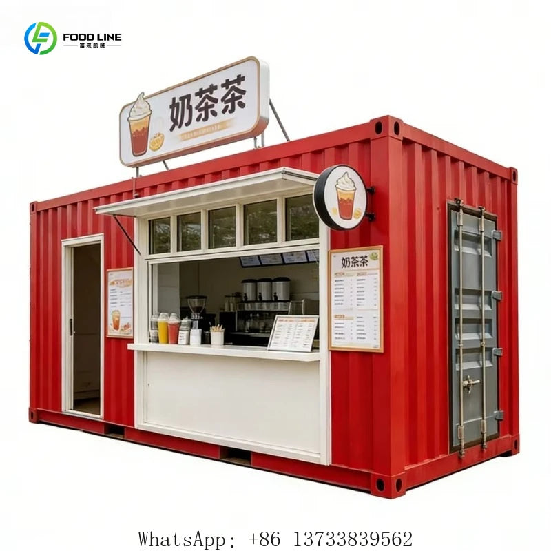 Customized Outdoor Kitchen Custom Container Restaurant Modular Cafe Bar Street Stalls Multipurpose Outdoor Trailer Kitchen
