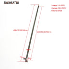 SNDHEATER 2pcs Electric Straight Tubular Heater 450W/500W 304SUS 6.6mm*468/478/508/528mm 110V/220V Oven Air Heater
