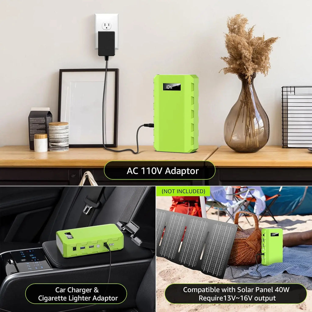 Portable Power Station with AC Outlet, 65W/110V External Battery Pack 24000mAh/88.8Wh Power Bank for Outdoor Tent Camping Home