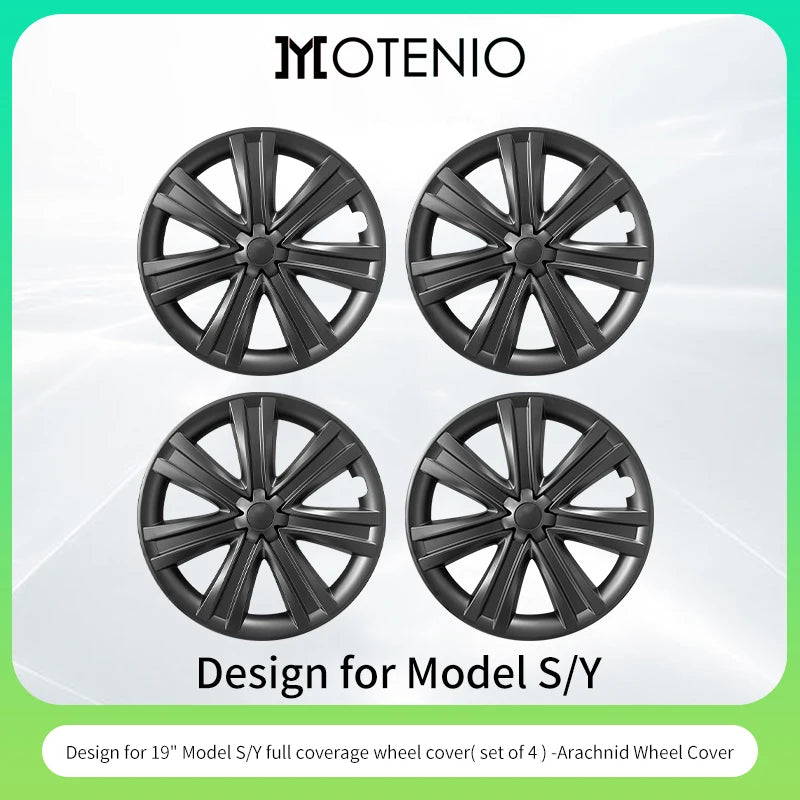4PCS Design for TESLA Model Y 2020-2024 Vehicle Full Coverage Blade Wheel Cover Cap 19 Inches Hubcaps  Automobile Accessories