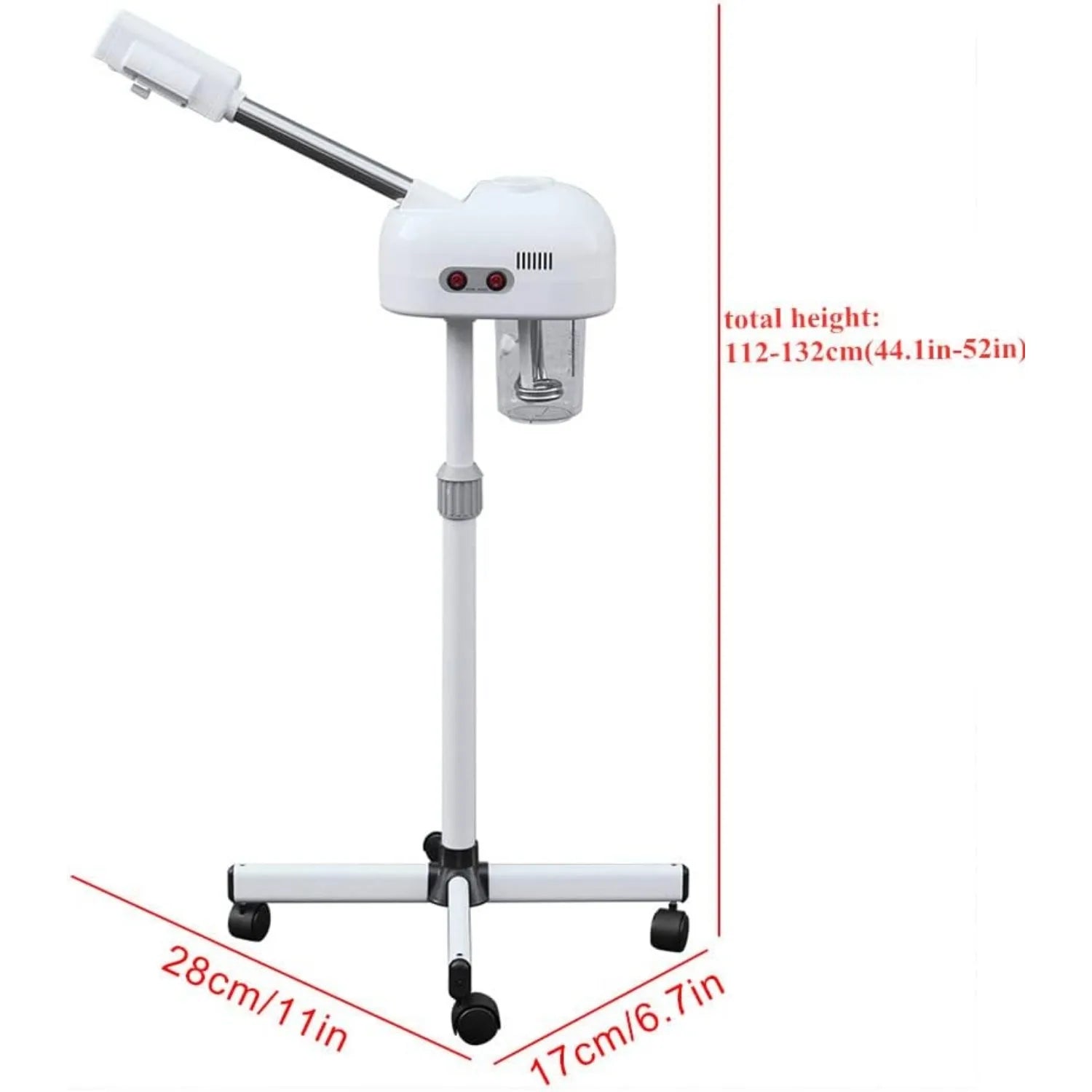 Professional Facial Steamer for Beauty Salon Home, Steam Machine with 360 Degree Rotating Nozzle for Cleanses Skin Unclogs Pores