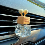 Car Air Outlet Fragrance Bottle Elegant Perfume Empty Bottle Set with Clip Air Vent Glass Diffuser Car Decor for Air Freshing