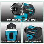 Brushless Electric Screwdriver Handheld 1/4inch Hex Electric Impact Drill Screw Driver For Makita 18V Battery(No Battery)