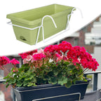 Hanging Flower Pot Garden Plant Holder Box Plant Pot Railing Balcony Planter for Yard Flowerpot Deck Porch Hanger Entrance Decor