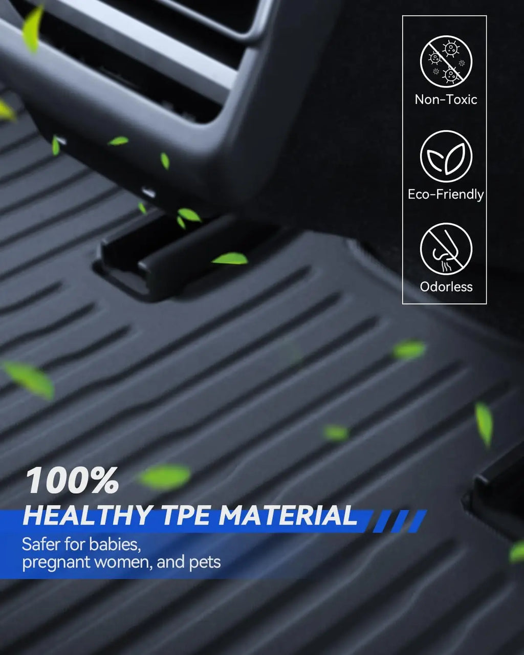 Floor Mats For Tesla Model 3 Highland 2025 All Weather Front Rear Cargo Liner Mat, Waterproof Anti-Slip Mats Accessories