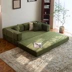 78.8" Convertible Compression Sofa: Corduroy Modular Bed, Arms & Backrest
