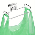 1Pc Stainless steel kitchen garbage rack: household wall mounted plastic bag storage rack, kitchen storage daily essential tools