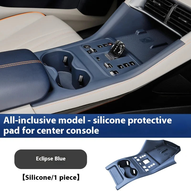 Fit For BYD Song Plus EV DMI 2020-2025 Central Control Panel Protective Pad Wireless Charging Silicone Pad Water Cup Holder Trim
