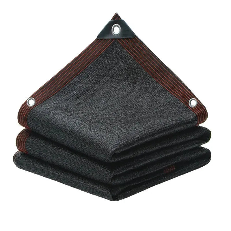 Extra-Large Black Sunshade Net with Grommets - HDPE Mesh Fabric for Greenhouses, Patios, Plants, Gazebos & Porches