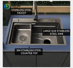 Customized Outdoor Kitchen Cabinets Weatherproof Modular - Interlocking Units with Drawer Dividers, Wine Rack & Tool Storage