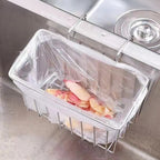 Kitchen Sponge Holder Stainless Steel Sponge Caddy Towel Drain Rack Wall Mounted Kitchen Sink Organizer