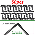 4/7mm Hose Dripper Water Tee Connector Plastic Barbed 1/4" Pipe Tubing Watering Coupling Joint Garden Micro Drip Irrigation Tool