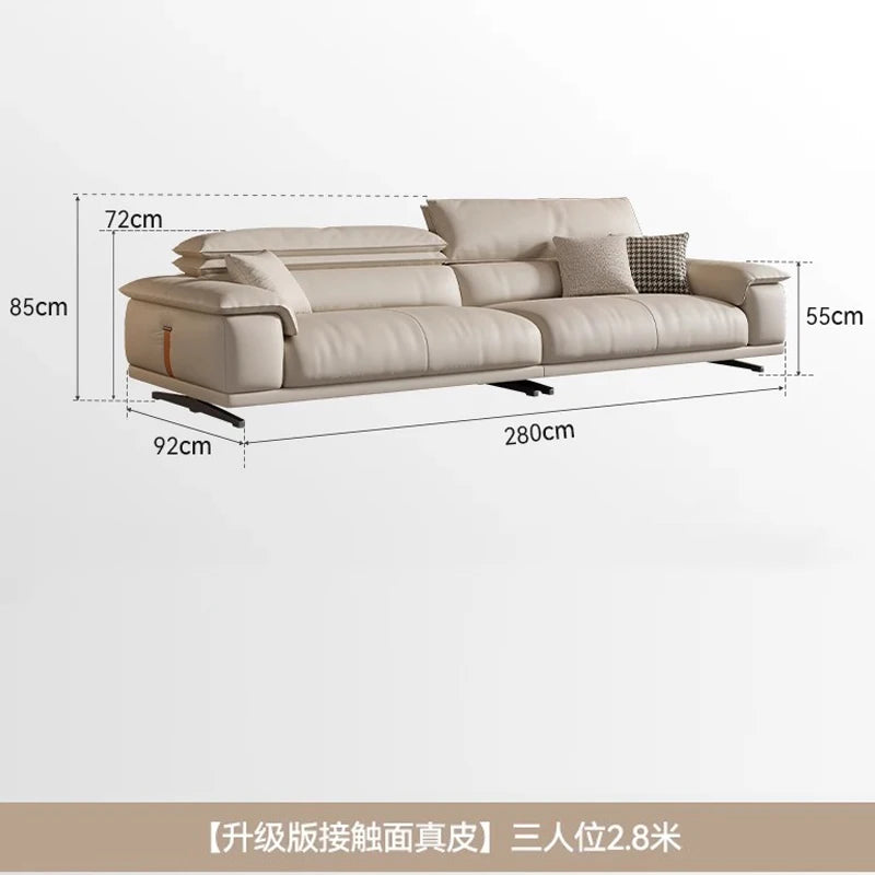 Luxury Genuine Italian Leather Sofa