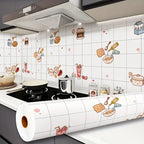Kitchen Oil Proof Stickers High Temperature Resistant Aluminum Foil Oil-Absorbing Paper Refurbished Wall Stickers Self-Adhesive