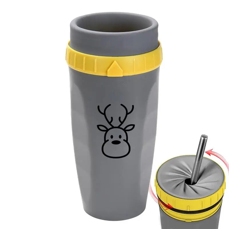 300ml Twizz Travel Mug Cup Non Spill Cup Twistable Water Cup Coffee Milk Aperture Mug with Straw Leakproof Thermal Cup Portable