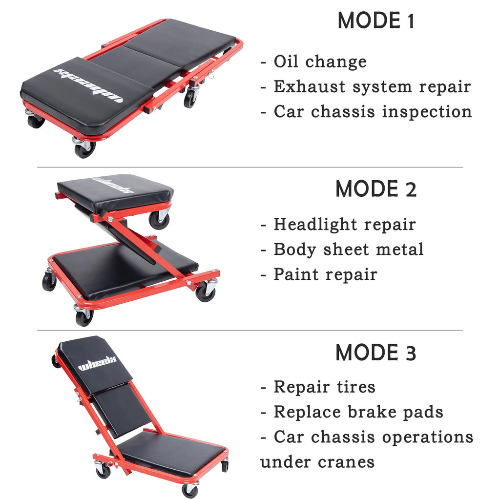 Foldable Garage Creeper Z Seat