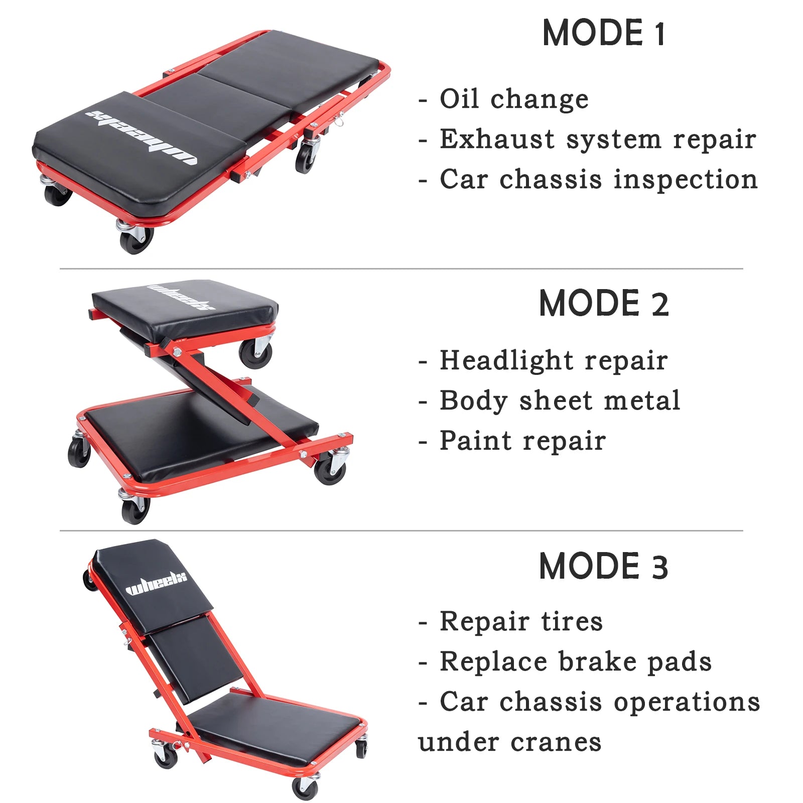 Foldable Garage Creeper Z Seat