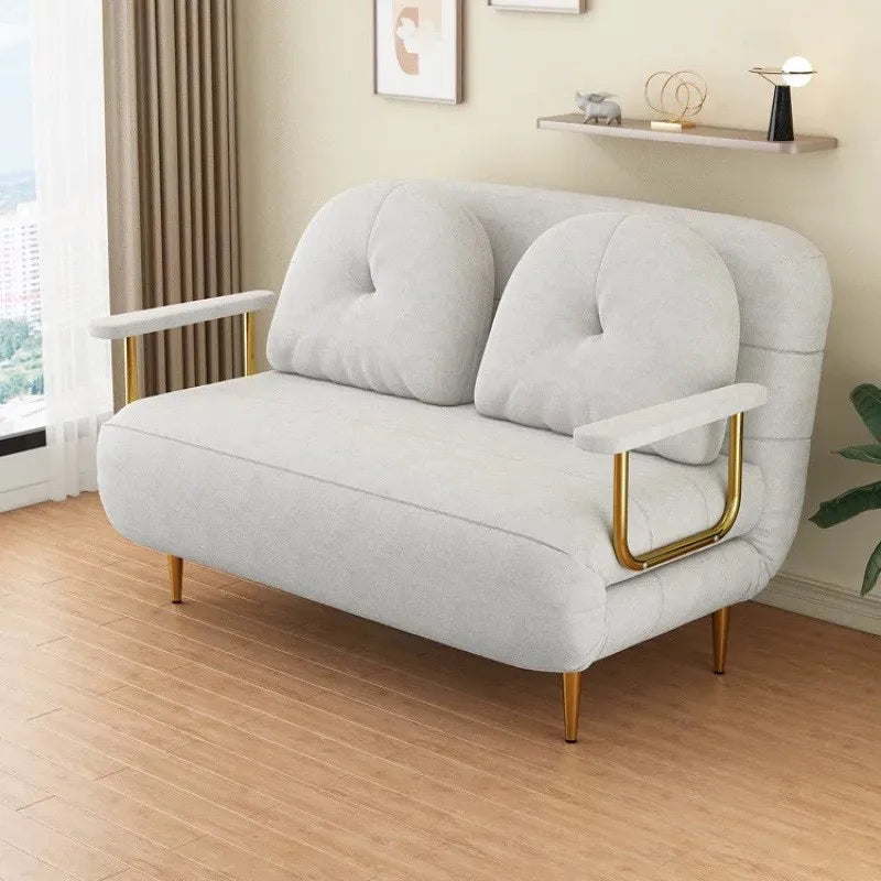 Foldable Sofa Bed Dual Use Single Small Unit Balcony Living Room Multi Functional Clouding Stretching Relaxing Sofa Two Seat