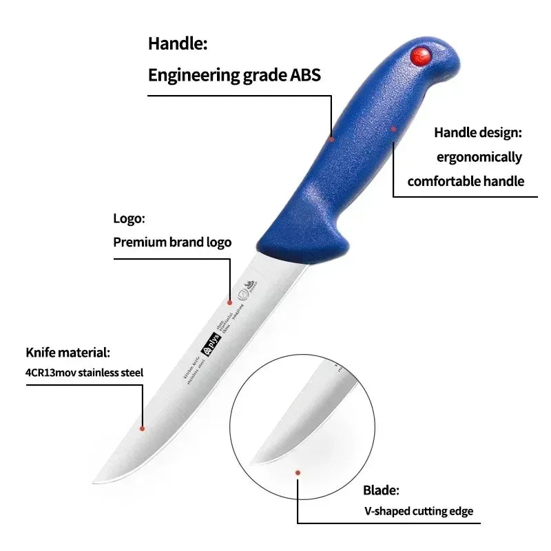 Kitchen knife, chefs boning knife professional kitchen steak knife, slaughtering knife, sharp stainless steel small curved knife