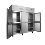 Kitchen 6 Doors Upright Freezer Refrigerator Restaurant 1465L Vertical Cooler Refrigerator Fridge