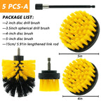 Electric Scrubber Grill Brush Kit 2/3.5/4'' Power Cleaning Brush for Car Bathroom Floor, Tub Shower Grout Nylon Attachments