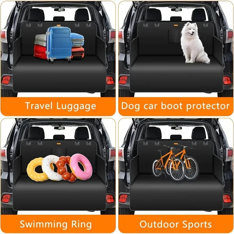 Washable Luggage Mat Fit Dog Car Trunk Liner Protector Non Slip Waterproof Pet Cargo Cover Scratch Resistant for Small Trucks