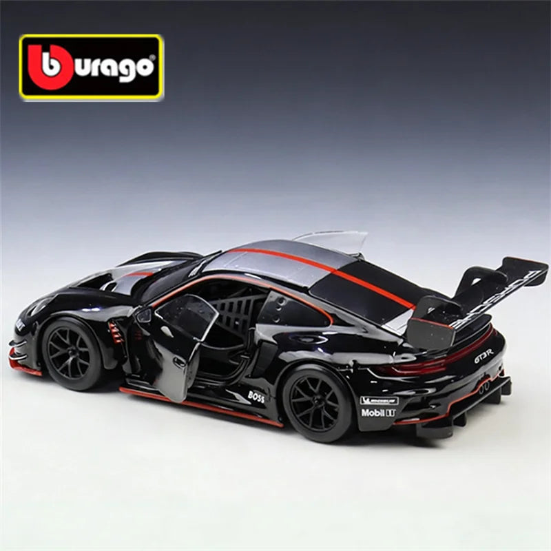 Bburago 1:24 Porsche 911 GT3 R Alloy Sports Car Model Diecast Metal Toy Track Racing Car Vehicle Model High Simulation Kids Gift