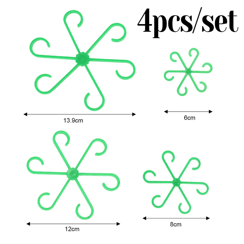 Plants Flowers Stem Support Stakes Climbing Plant Stand Frame Fixing Clips Trellis Reusable Plant Stem Frames Holder Rack Hoops