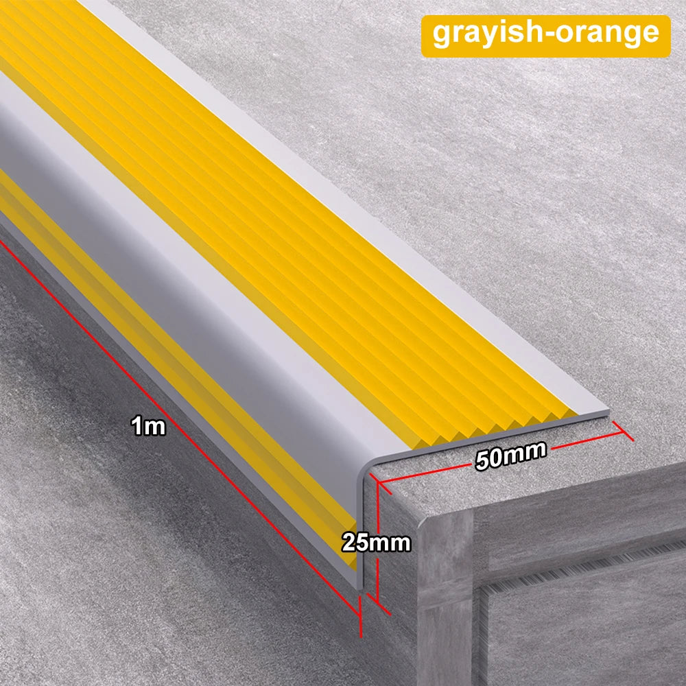 1M Heavy Duty Non-Slip Outdoor Stair Treads, Black Pre-Cut 80 Grit Anti-Skid Rubber Grip Tape for Stairs, Skateboards and Decks