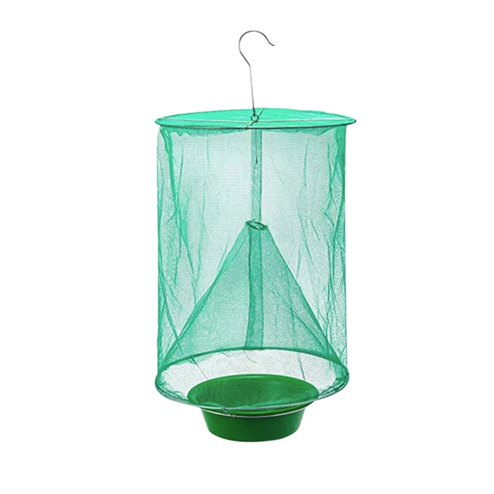 1-10PCS Fly Traps Outdoor Insect Catcher Killer Pest Control Reusable Hanging Flytrap Cage Net Traps Garden Hanging Fly Catche