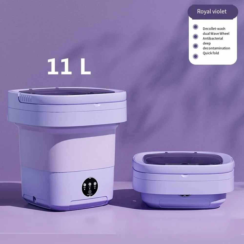 6L 11L Folding Portable Washing Machine Big Capacity with Spin Dryer B