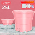 25L Large Portable Washing Machine Folding and Dryer Bucket for Clothe